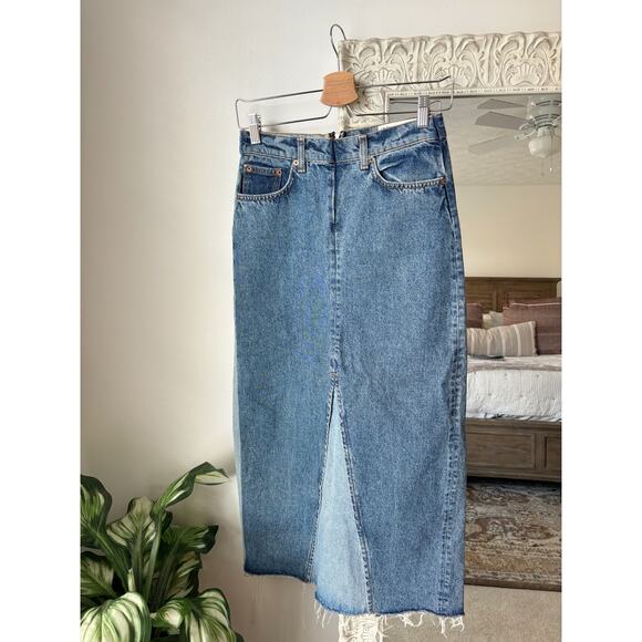 Zara The 90’s Collection Denim Midi Skirt - Picture 2 of 10
